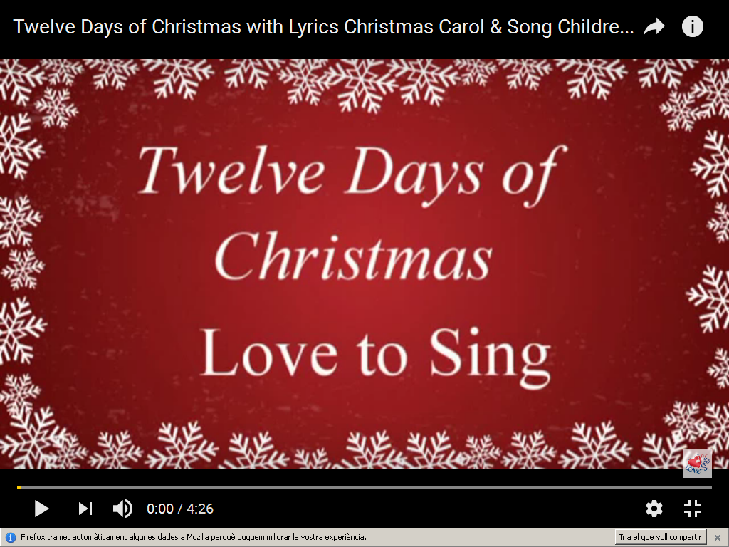 Christmas song – 4th Grade